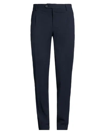 Brian Dales Man Pants Navy Size 36 Cotton, Elastane In Blue