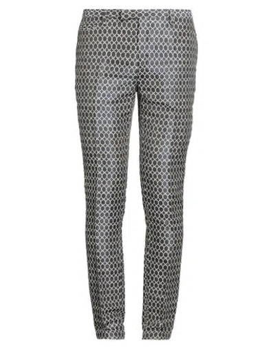 Brian Dales Man Pants Navy Size 36 Cotton, Polyester, Acetate, Linen, Polyacrylic In Multi