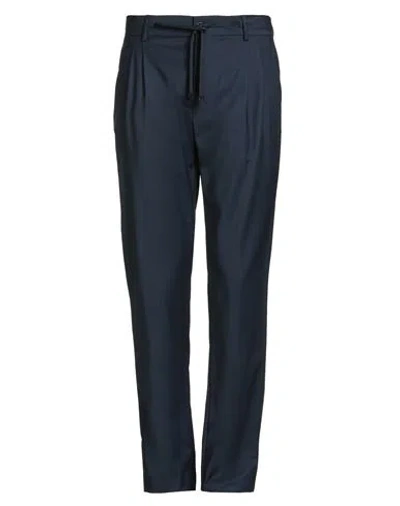 Brian Dales Man Pants Navy Size 38 Wool, Polyester, Elastane In Blue