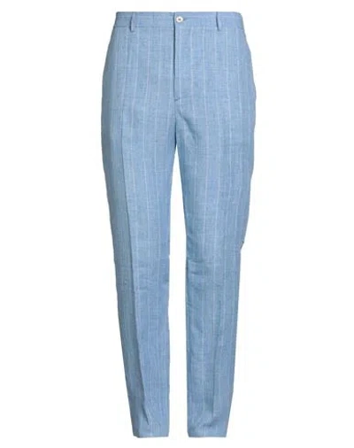 Brian Dales Man Pants Sky Blue Size 34 Cotton, Elastane, Nylon