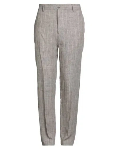 Brian Dales Man Pants Taupe Size 36 Cotton, Elastane, Nylon In Gray