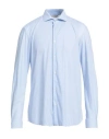 Brian Dales Man Shirt Azure Size 17 Nylon, Elastane In Blue