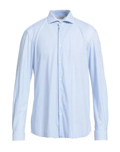 Brian Dales Man Shirt Azure Size 17 Nylon, Elastane In Blue