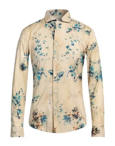 Brian Dales Man Shirt Beige Size 16 Cotton In Neutral