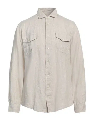 Brian Dales Man Shirt Beige Size 16 Linen