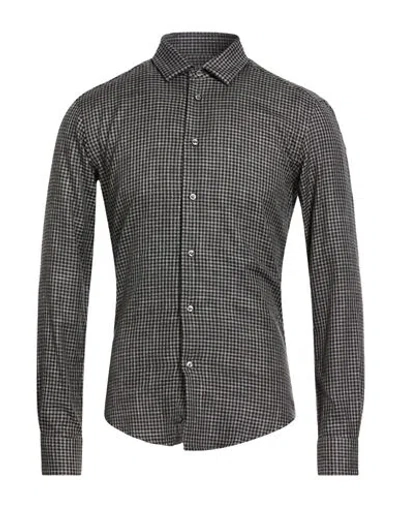 Brian Dales Man Shirt Black Size 15 ¾ Cotton In Gray