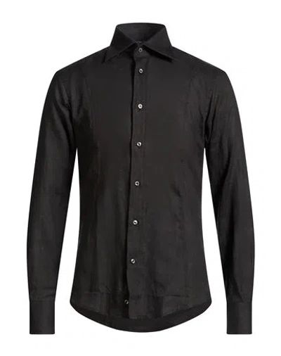 Brian Dales Man Shirt Black Size 15 ¾ Linen