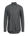 Brian Dales Man Shirt Black Size 16 Linen In Black