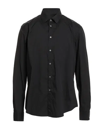 Brian Dales Man Shirt Black Size 17 ½ Cotton, Polyamide, Elastane
