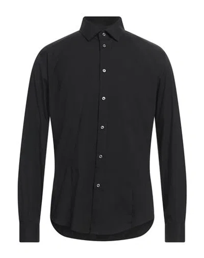 Brian Dales Man Shirt Black Size 17 ½ Cotton, Polyamide, Elastane