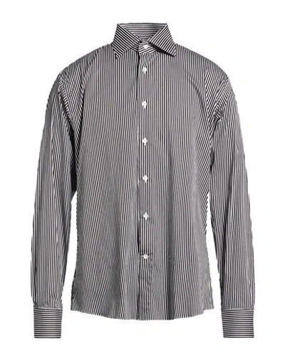 Brian Dales Man Shirt Black Size 17 Cotton, Polyamide, Elastane