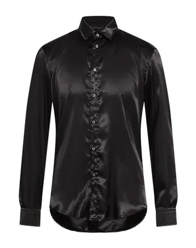 Brian Dales Man Shirt Black Size 17 ½ Polyester, Elastane