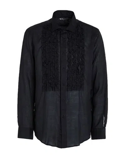 Brian Dales Man Shirt Black Size 17 ½ Ramie