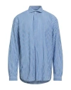 Brian Dales Man Shirt Blue Size 16 ½ Cotton, Linen In Blue