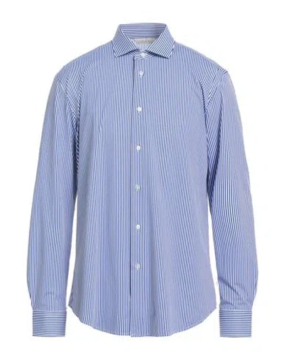 Brian Dales Man Shirt Blue Size 17 Polyamide, Elastane