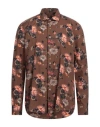 Brian Dales Man Shirt Brown Size 17 ½ Cotton