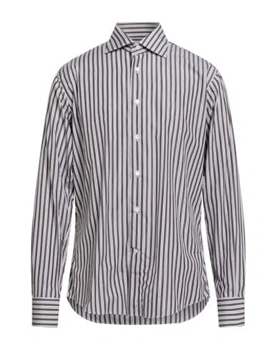Brian Dales Man Shirt Dark Brown Size 16 ½ Cotton In Multi