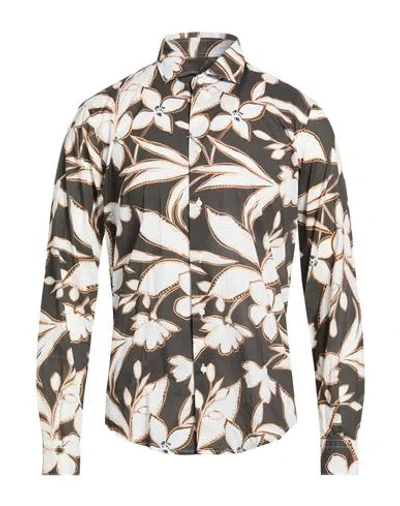 Brian Dales Man Shirt Dark Brown Size 17 ½ Cotton