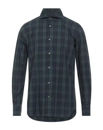 Brian Dales Man Shirt Deep Teal Size 17 Cotton In Blue