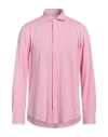 Brian Dales Man Shirt Fuchsia Size 17 Polyamide, Elastane In Pink