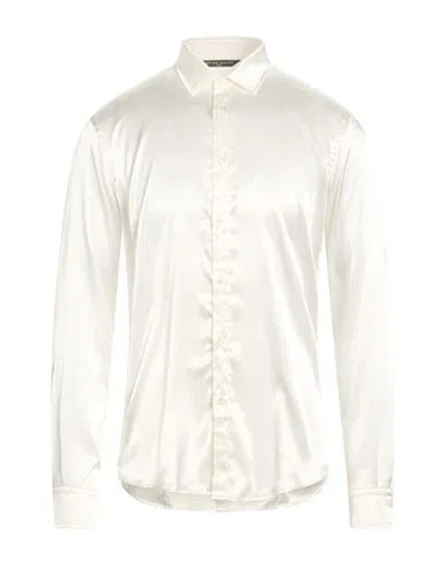 Brian Dales Man Shirt Ivory Size 17 Polyester, Elastane In White