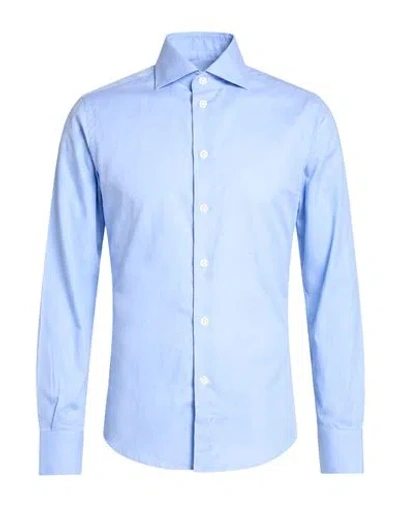 Brian Dales Man Shirt Light Blue Size 15 Cotton
