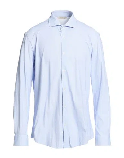 Brian Dales Man Shirt Light Blue Size 15 Polyamide, Elastane