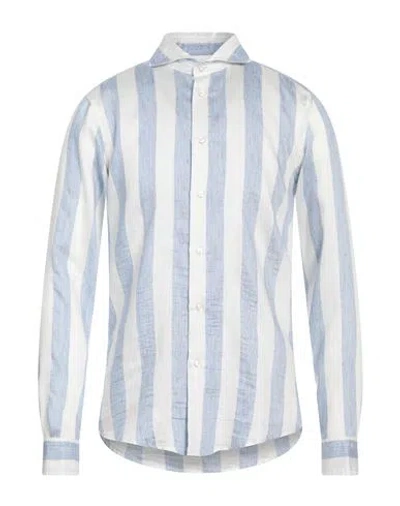 Brian Dales Man Shirt Light Blue Size 16 ½ Linen, Polyamide