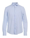 Brian Dales Man Shirt Sky Blue Size 17 Cotton, Polyamide, Elastane