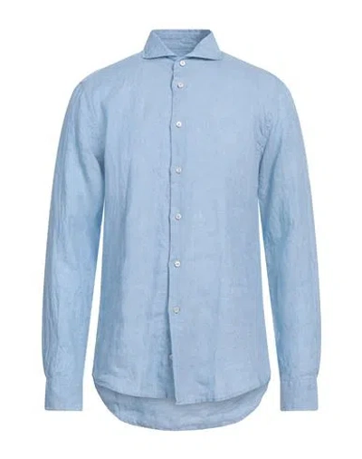Brian Dales Man Shirt Light Blue Size 17 Linen