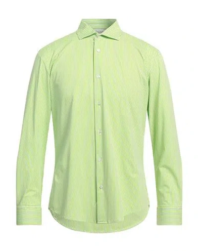 Brian Dales Man Shirt Lime Green Size 17 Polyamide, Elastane
