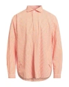 Brian Dales Man Shirt Mandarin Size 17 Cotton In Pink