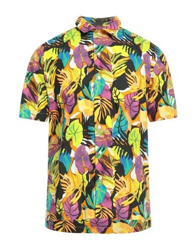 Brian Dales Man Shirt Ocher Size 17 Cotton In Yellow
