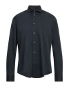 Brian Dales Man Shirt Midnight Blue Size 17 Cotton, Polyamide, Elastane In Blue