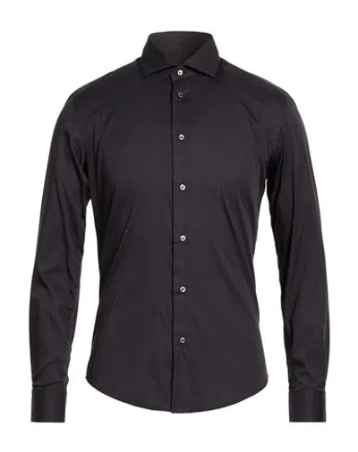 Brian Dales Man Shirt Midnight Blue Size 15 Cotton, Polyamide, Elastane