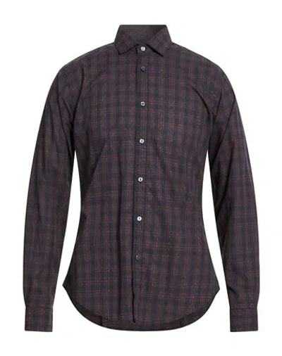 Brian Dales Man Shirt Midnight Blue Size 16 ½ Cotton In Multi