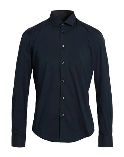 Brian Dales Man Shirt Midnight Blue Size 16 ½ Cotton, Polyamide, Elastane