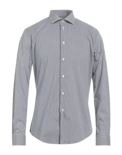Brian Dales Man Shirt Midnight Blue Size 16 Cotton, Polyamide, Elastane