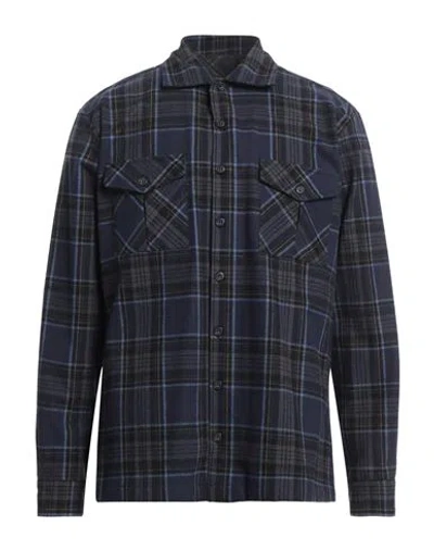 Brian Dales Man Shirt Navy Blue Size 16 Cotton