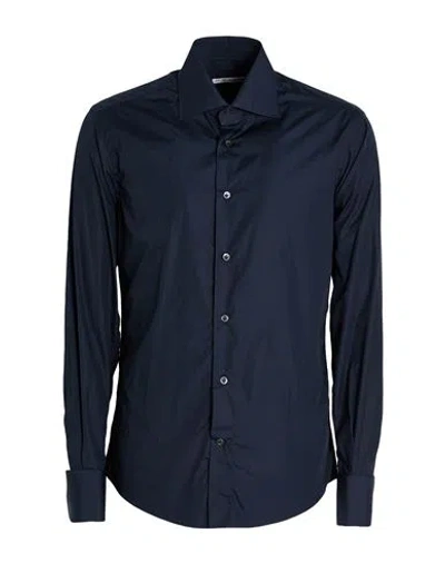 Brian Dales Man Shirt Navy Size 15 ½ Cotton In Blue