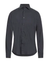 Brian Dales Man Shirt Navy Size 15 ¾ Cotton, Polyamide, Elastane In Black