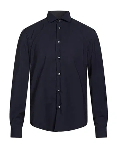 Brian Dales Man Shirt Navy Size 15 ½ Wool