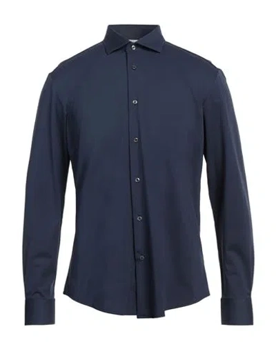 Brian Dales Man Shirt Navy Size 16 Polyamide, Elastane