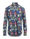 Shop Brian Dales Man Shirt Navy Size 16 ½ Polyamide, Silk