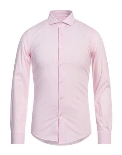 Brian Dales Man Shirt Pink Size 16 Cotton, Polyamide, Elastane