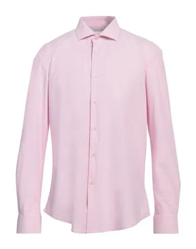 Brian Dales Man Shirt Pink Size 16 ½ Nylon, Elastane