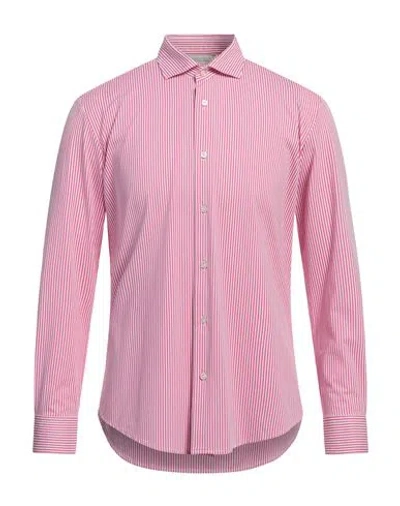 Brian Dales Man Shirt Fuchsia Size 17 Polyamide, Elastane In Pink