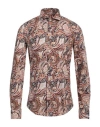Brian Dales Man Shirt Rust Size 16 Cotton In Brown