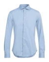 Brian Dales Man Shirt Sky Blue Size 14 ½ Cotton, Polyamide, Elastane