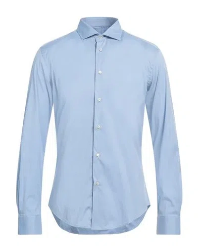 Brian Dales Man Shirt Sky Blue Size 14 ½ Cotton, Polyamide, Elastane